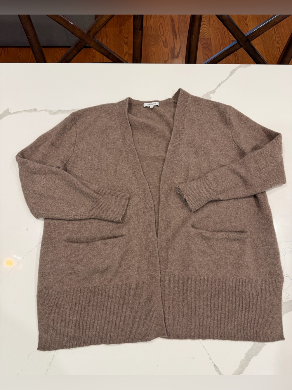 Madewell Taupe Brown Cardigan Sweater